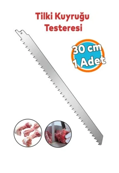 Tilki Kuyruğu Kemik Kesme Testeresi Et Paslanmaz Çelik Bıçak Buz Kesme Bıçağı Ağzı Ucu 30 cm