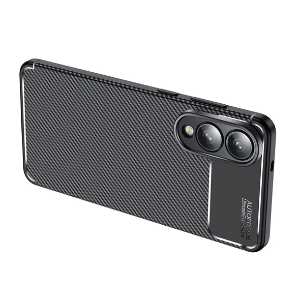 Samsung Galaxy S25 Edge Kılıf Karbon Fiber Desenli Negro Silikon Kapak - Resim 6