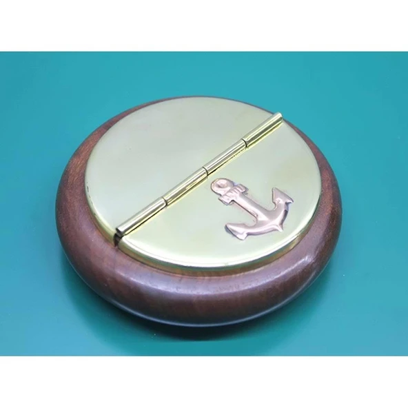 Ahşap Pirinç Çapalı Küllük - Resim 2