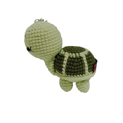 Amigurumi Sevimli Kaplumbağa Anahtarlık - Resim 3