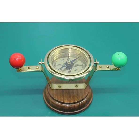 Masa Üstü Pirinç Filika Pusulası ürün görseli 1