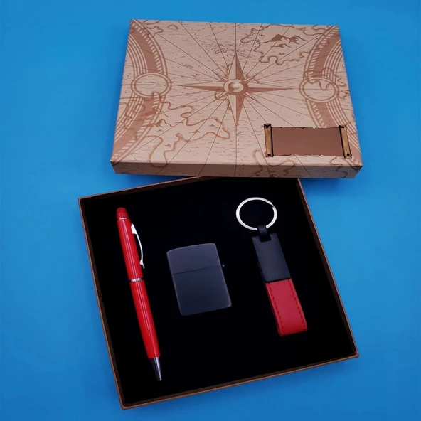 Anahtarlık Çakmak ve Kalem Hediye Seti ürün görseli