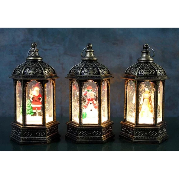 Yılbaşı Temalı Işıklı Kar Küresi - Resim 2