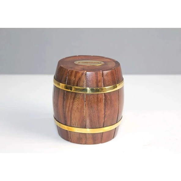 Pirinç Fıçı Kumbara - Resim 2