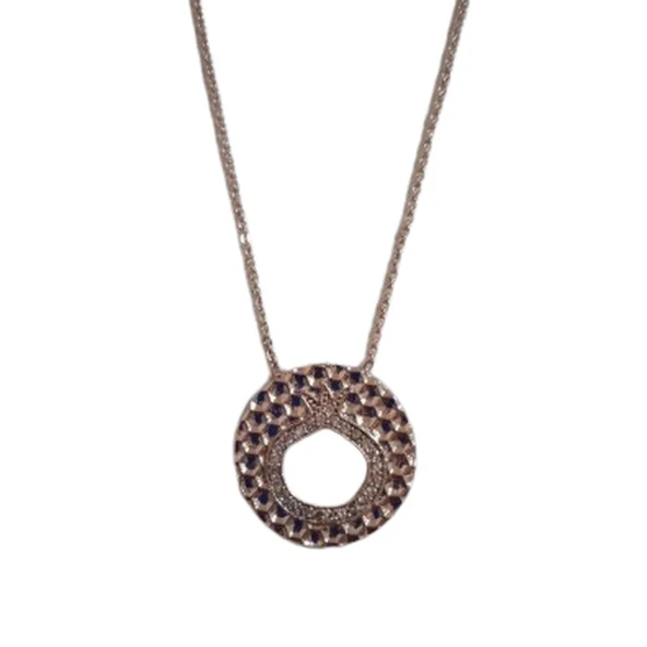 Zirkon Taşlı Plak Desenli Bayan Kolye ürün görseli