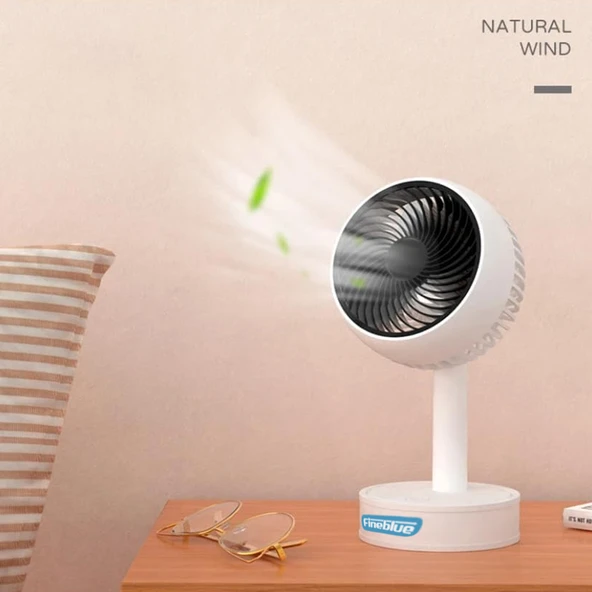 Fineblue FB-5005 3 Kademeli Masaüstü Şarjlı Mini Vantilatör - 4