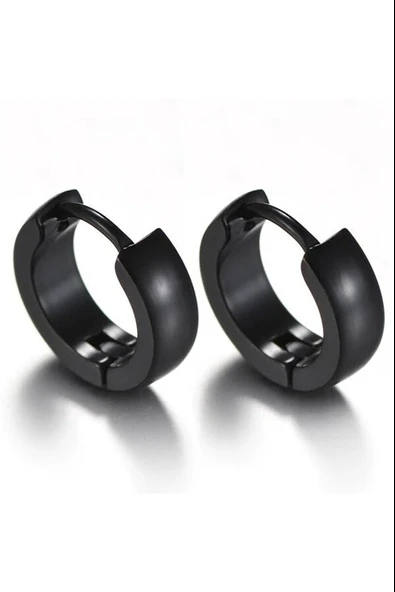 Siyah Renk Çelik Erkek Küpe ürün görseli