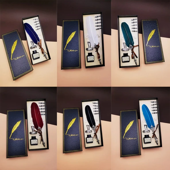 Tüylü Divit Kalem Seti ürün görseli 1