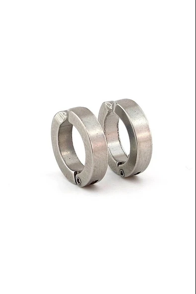 Gümüş Renk Çelik Erkek Küpe ürün görseli