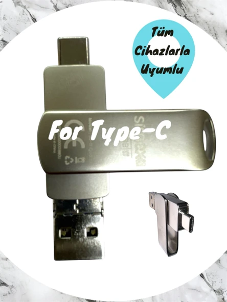 İphone Uyumlu Flash Bellek İos Apple Uyumlu 64 Gb Otg Usb Type C Flash Bellek Disk Pc Uyumlu - Resim 4