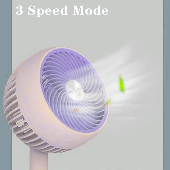 Fineblue FB-5005 3 Kademeli Masaüstü Şarjlı Mini Vantilatör - 7