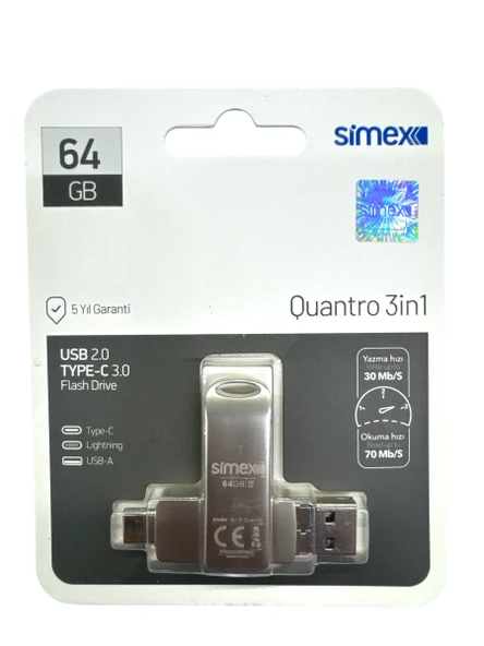 İphone Uyumlu Flash Bellek İos Apple Uyumlu 64 Gb Otg Usb Type C Flash Bellek Disk Pc Uyumlu ürün görseli 1