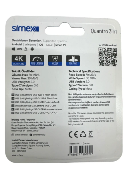 İphone Uyumlu Flash Bellek İos Apple Uyumlu 64 Gb Otg Usb Type C Flash Bellek Disk Pc Uyumlu - Resim 2