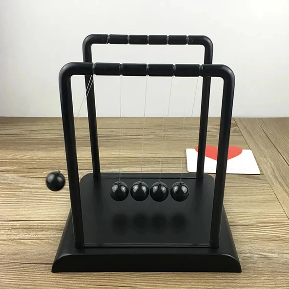 Büyük Boy Siyah Newton Balans - Resim 2