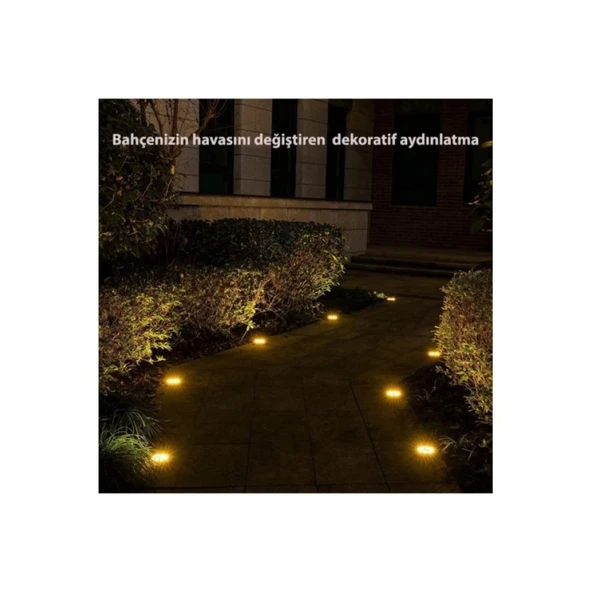 4'lü Solar Panelli Kazıklı Zemin Solar Ledi 8+4 Led GÜN IŞIĞI ürün görseli 1