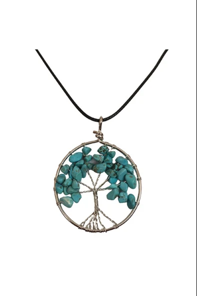 Doğal Taş Hayat Ağacı Kolye CK004 ürün görseli