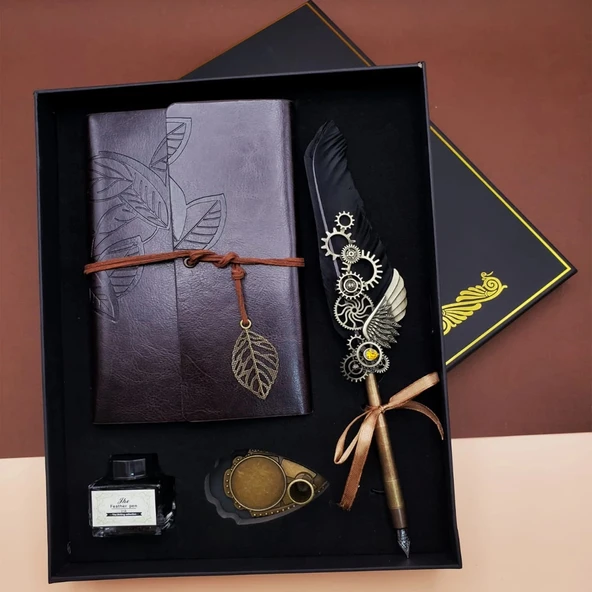 Tüylü Divit Hokka Kalem Seti ürün görseli