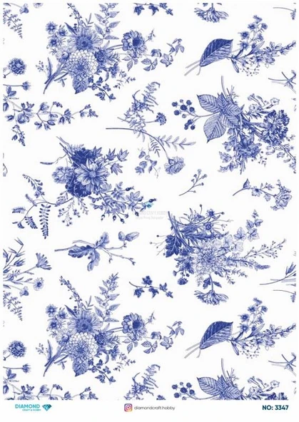 Diamond Pirinç Dekopaj Kağıdı - 3347