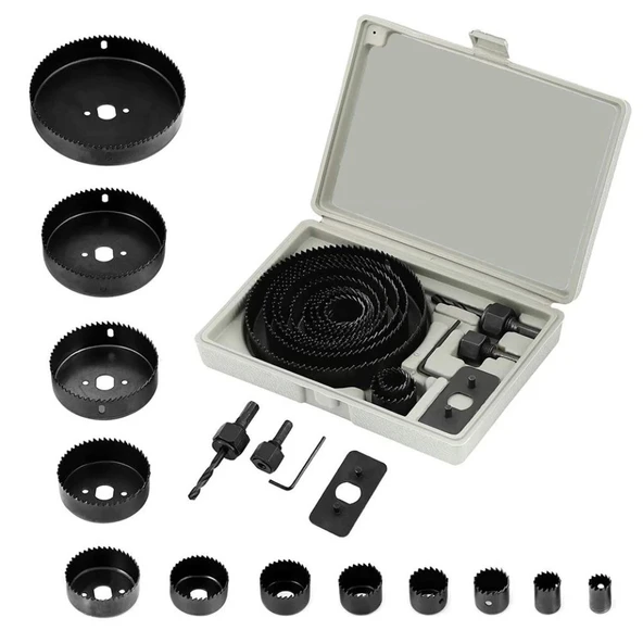 16 Parça Panç Seti Ağaç Kesme Testere Matkap Ucu Takımı Alçıpan Tavan Kesme ürün görseli