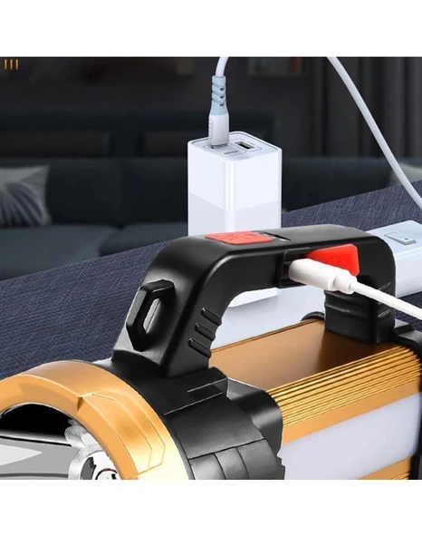 6 Mod Şarjlı EL Feneri Projektör Tipi ürün görseli