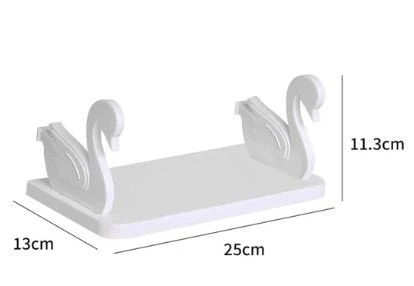 Kuğu Tasarımlı Kendinden Yapışkanlı Raf - Resim 2