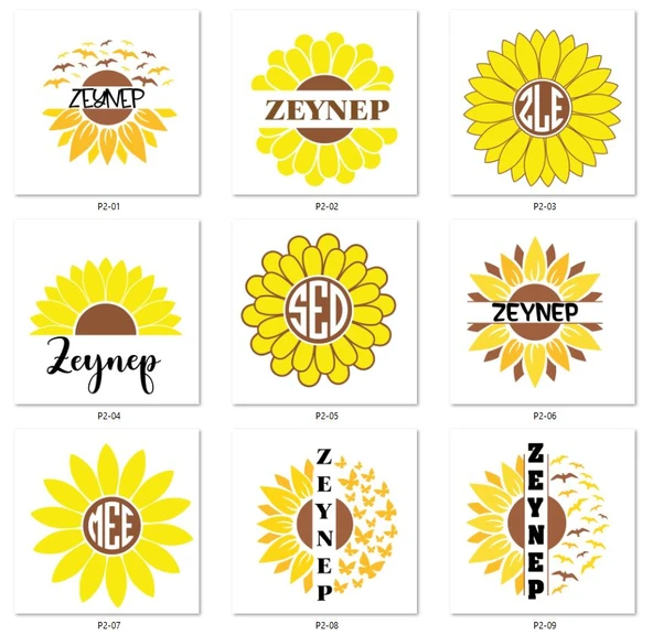 Kişiye Özel İsim Yazılı Hediye Kutusu, Papatya Hediye Kutusu P Serisi (9 Model) - Resim 2