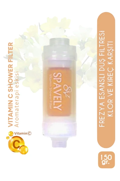 Spavely Frezya Çiçeği Duş Başlığı Filtresi Arıtması Güney Kore Menşei Klor Kireç Karşıtı Hoş Kokulu 150 gr