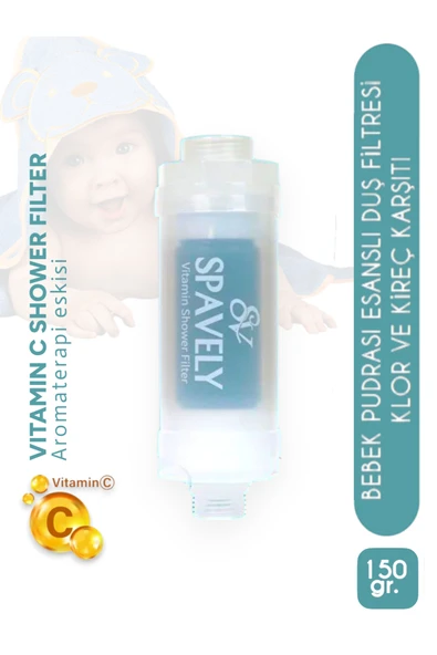 Spavely Bebek Pudrası Duş Başlığı Filtresi Arıtması Güney Kore Menşei Klor Kireç Karşıtı Hoş Kokulu 150 gr