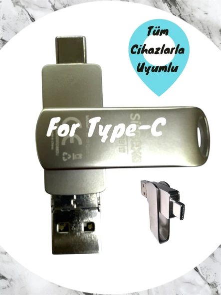 Samsung Uyumlu Type C Flash Bellek Uyumlu 128 Gb Otg Usb Type C Flash Bellek Disk Pc Uyumlu - 3