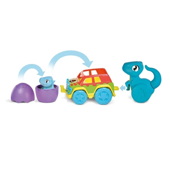 73251 Tomy - Sinerjim Dino ve Renkli Araç - Toomies +12 ay - Resim 2