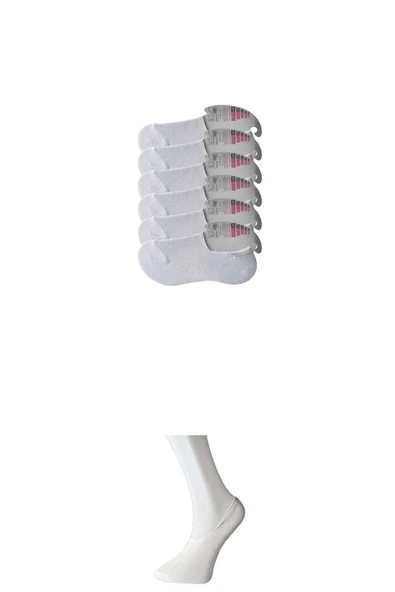 Beyaz Kadın Babet Çorap 6 Çift ürün görseli 1