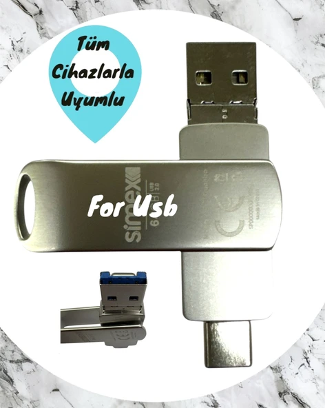 Samsung Uyumlu Type C Flash Bellek Uyumlu 128 Gb Otg Usb Type C Flash Bellek Disk Pc Uyumlu - 4