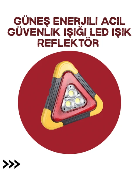 Alüminyum Gövdeli LED Üçgen Reflektörlü Acil Işık ürün görseli