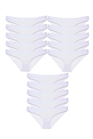 15 Adet Süper Eko Set Likralı Kadın Slip Külot Beyaz ürün görseli
