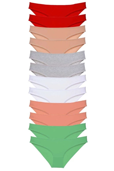 12 Adet Süper Eko Set Likralı Kadın Slip Külot Set 4 ürün görseli