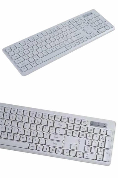 Klavye Mouse Seti Sessiz Kablosuz Türkçe TV  PC Uyumlu - 5