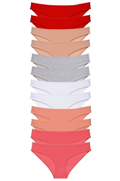 12 Adet Süper Eko Set Likralı Kadın Slip Külot Set 5 ürün görseli