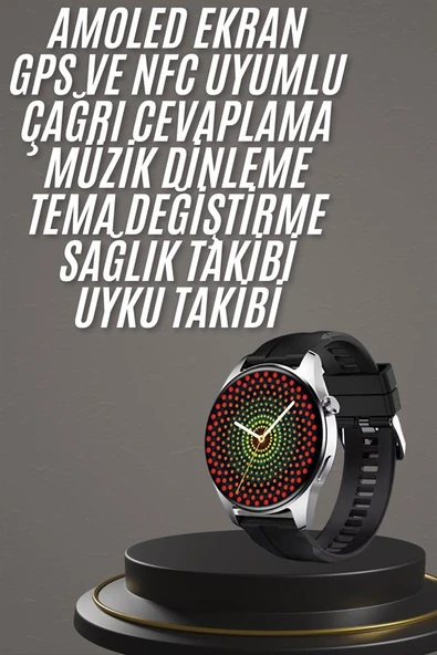 Yeni Nesil Akıllı Saat 1.5 Inç Amoled Ekran Çağrı Cevaplayabilen ürün görseli