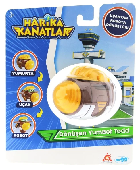 Harika kanatlar Dönüşen Tekli Figür YumBot Todd - Resim 3