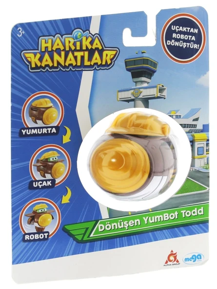 Harika kanatlar Dönüşen Tekli Figür YumBot Todd ürün görseli