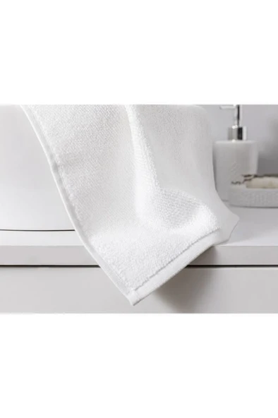 Nevresim Dünyası Otel Tipi 6'lı 50x90 Yüz Havlusu Beyaz - Resim 3
