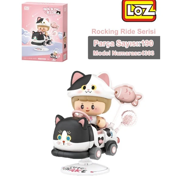 LZ-4303 LOZ HOLSTEİN CAT SALLANMA SÜRÜŞÜ 190 PARÇA BLOCK OYUNCAK - Resim 2
