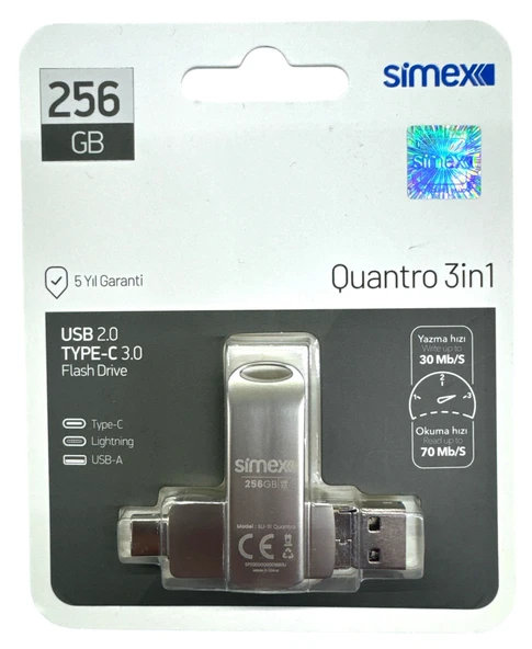 Type C Flash Bellek Xiaomi Redmi Oppo Vivo Samsung Uyumlu 256 Gb Otg Usb TypeC Flash Bellek Disk