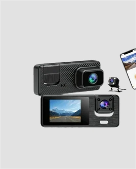 1080P 3 Kameralı Araç DVR -Q301 - Resim 5