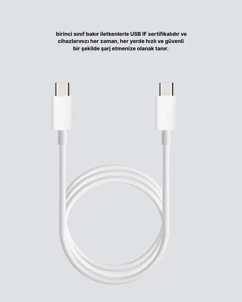 Dayanıklı Dış Kaplamalı 30W 5.0A Type-C Hızlı Şarj ve Data Kablosu - 3