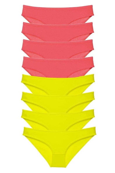 8 Adet Süper Eko Set Likralı Kadın Slip Külot Sarı Fuşya ürün görseli