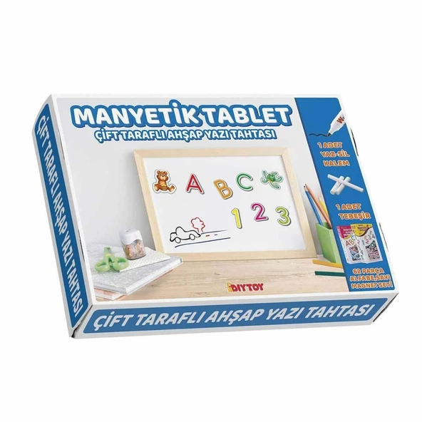 2250 Manyetik Çift Taraflı Tablet Ahşap Yazı Tahtası ürün görseli 1