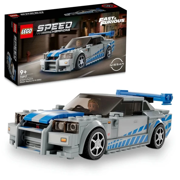 Speed Champions 2 Fast 2 Furious Nissan Skyline GT-R (R34) 76917 - Resim 5