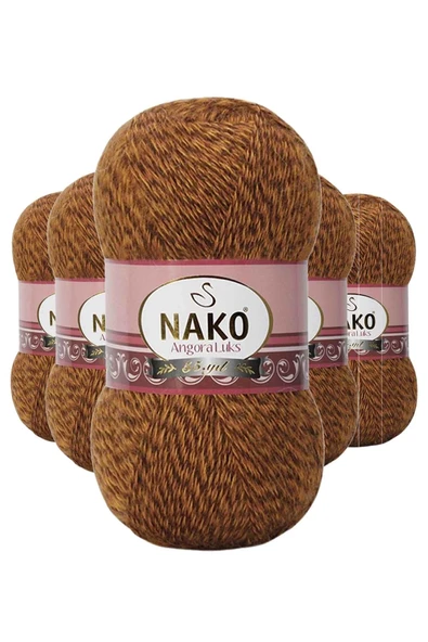 5 Adet Angora Lüks El Örgü İpi Hardal Muline 21361 ürün görseli 1