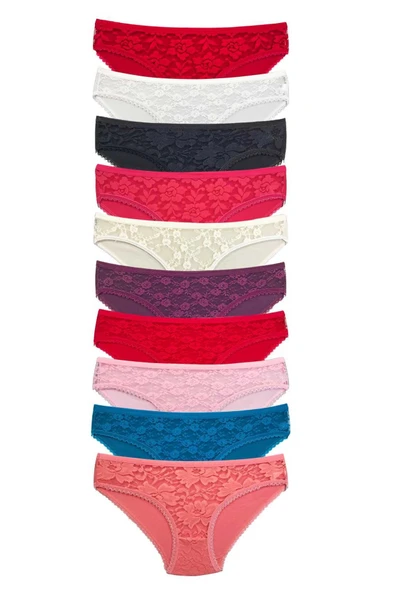 10 Adet Önü Dantelli Transparan Kadın Slip Külot S231 ürün görseli